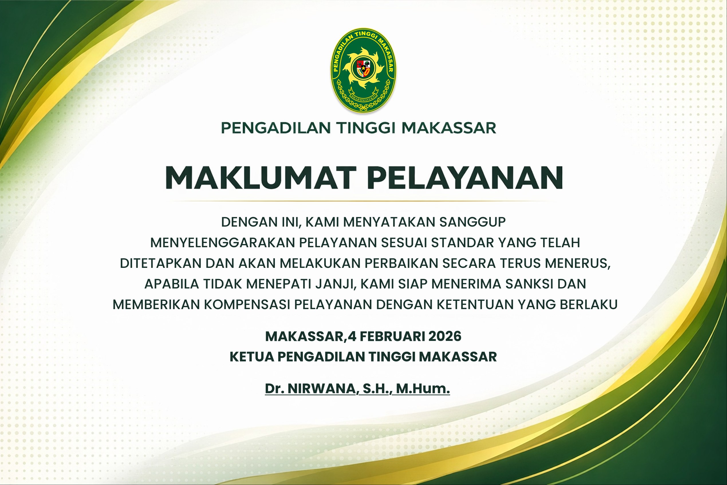 Maklumat Pelayanan